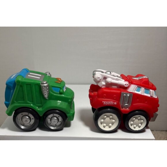 Tonka Chuck and Friends Rowdy Garbage Truck & Boomer Firetruck Mini Toy Set - Picture 2 of 10